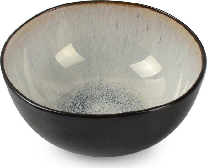 Černá/béžová miska z kameniny 390 ml Lunar – Salt&Pepper