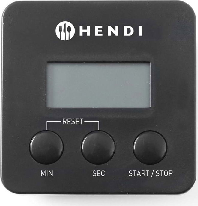 Černá digitální minutka s magnetem Hendi