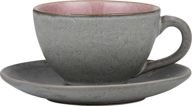 Růžový/šedý keramický šálek na cappuccino 240 ml Gastro Grey/Light Pink – Bitz