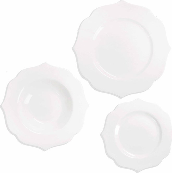 Jídelní sada 18 ks z kostního porcelánu pro 6 osob Queen – Brandani
