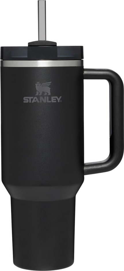 Černá termoska s brčkem z nerezové oceli 1,18 l Quencher H2.0 FlowState Tumbler Black – Stanley