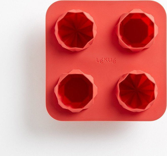 Červená silikonová forma na pečení Lékué Fortune Origami
