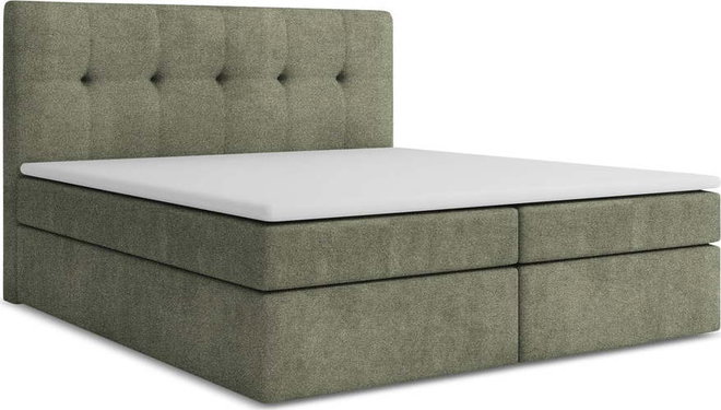 Zelená boxspring postel s úložným prostorem 160x200 cm Palta – Makamii