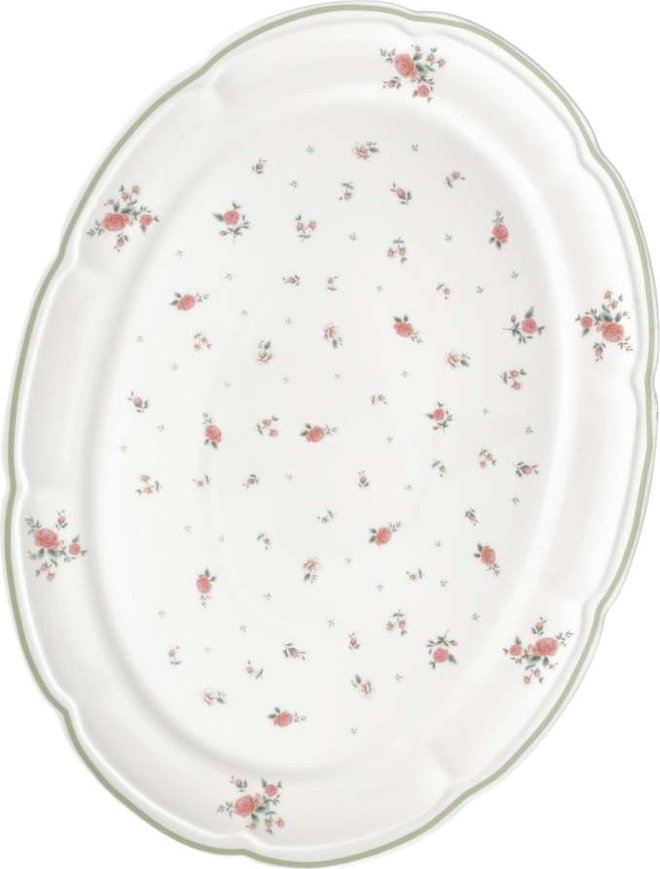 Bílý porcelánový tác Brandani Nonna Rosa