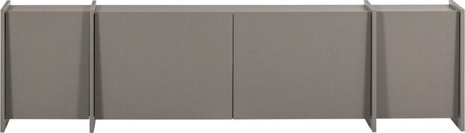 Šedý TV stolek v dekoru jasanu 200x53x44 cm Brock – WOOOD