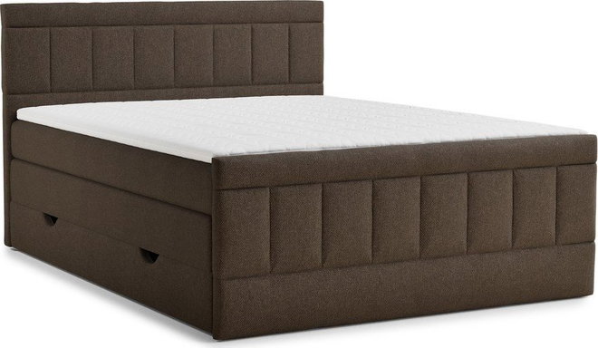 Hnědá boxspring postel s úložným prostorem 180x200 cm Caya – Maison de Rêve