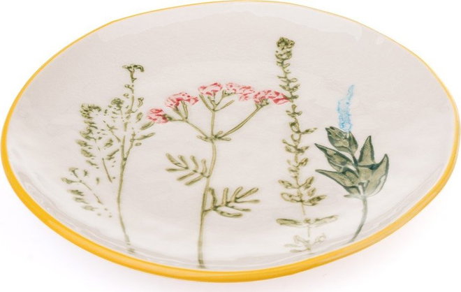 Bílý dezertní porcelánový talíř ø 21 cm Flower Garden – Dakls