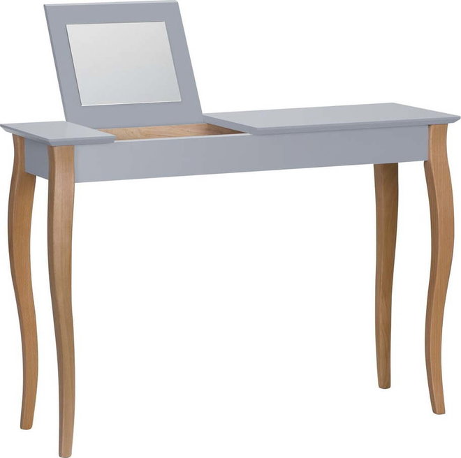 Šedý toaletní stolek se zrcadlem Ragaba Dressing Table, délka 105 cm