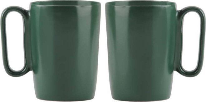 Tmavě zelené hrnky z kameniny v sadě 2 ks 250 ml Fuori – Vialli Design