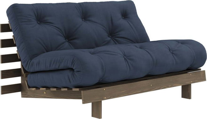 Tmavě modrá rozkládací pohovka 140 cm Roots – Karup Design