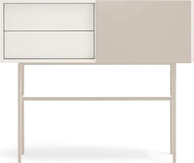 Béžovo-krémový konzolový stolek 35x110 cm Nube – Teulat