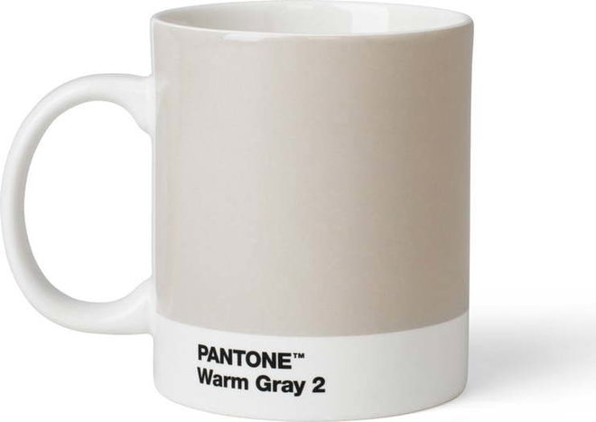 Šedý keramický hrnek 375 ml Warm Gray 2 – Pantone
