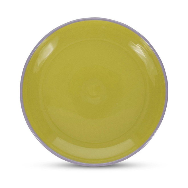 Zelený/fialový dezertní talíř z kameniny ø 18 cm Duo – ONA