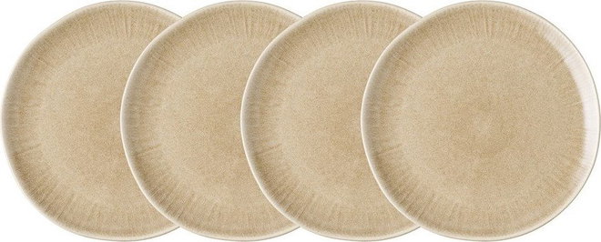 Béžové talíře v sadě 4 ks z kameniny ø 27 cm Viola – House Nordic