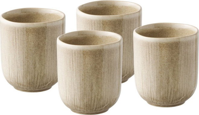 Béžové kameninové šálky v sadě 4 ks 360 ml Viola – House Nordic