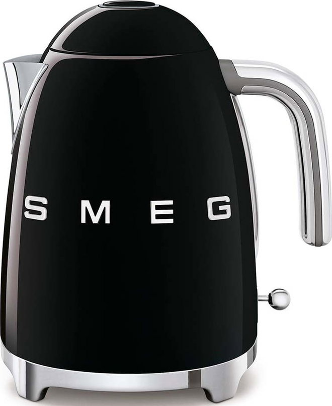 Černá rychlovarná konvice z nerezové oceli 1,7 l Retro Style – SMEG