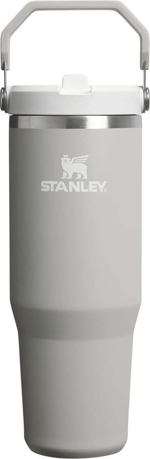 Šedobéžová termoska z nerezové oceli 890 ml IceFlow™ Flip Straw 2.0 Tumbler Ash – Stanley