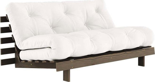 Bílá rozkládací pohovka 160 cm Roots – Karup Design