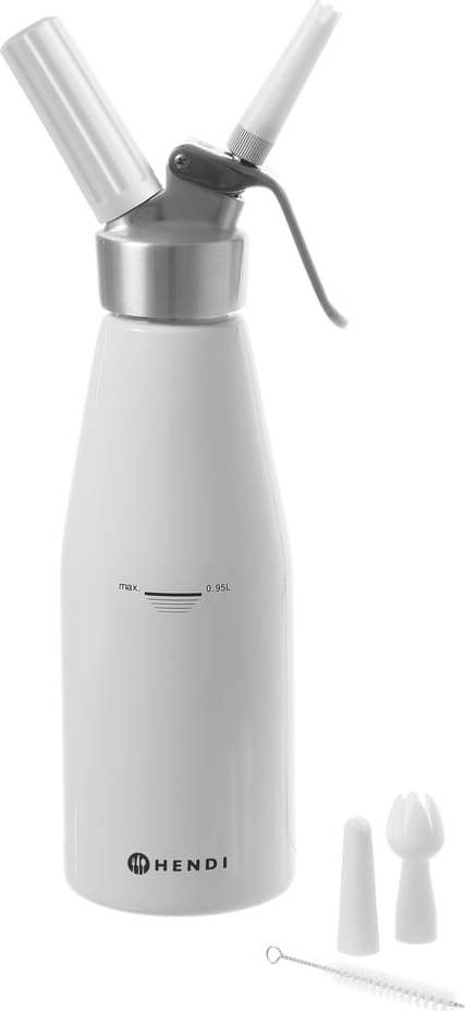 Bílá hliníková šlehačková láhev Hendi Kitchen Line, 500 ml