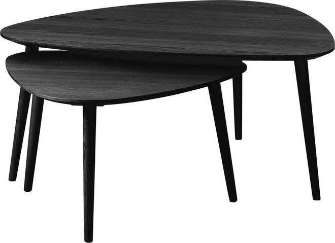 Černé konferenční stolky v sadě 2 ks 70x100 cm Adda – Unique Furniture