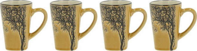 Žluté hrnky na espresso z kameniny v sadě 4 ks 100 ml Hela – Villa Collection