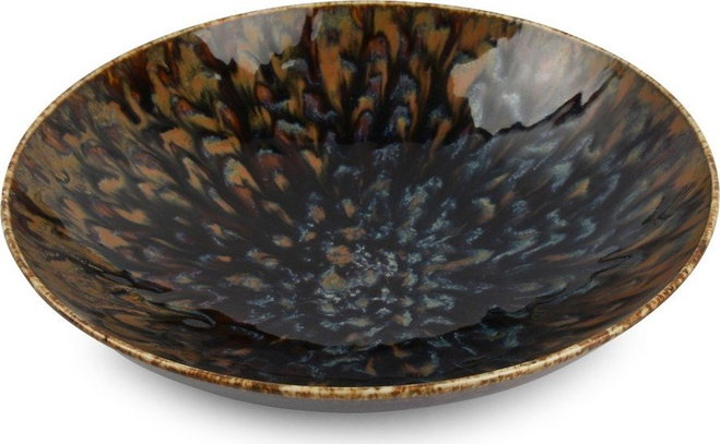 Hnědý hluboký porcelánový talíř ø 21 cm Resto – BonBistro