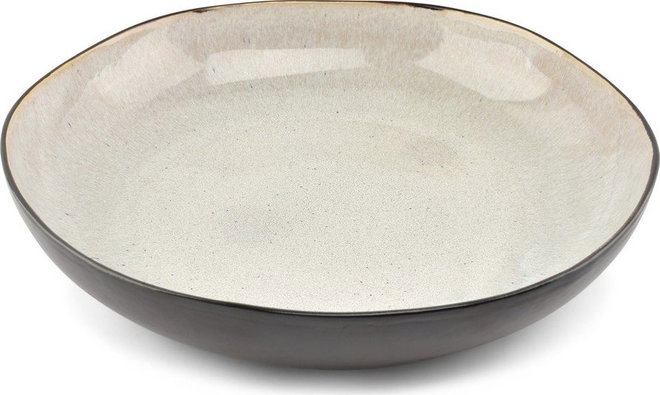 Černá/béžová mísa z kameniny ø 32 cm Lunar – Salt&Pepper