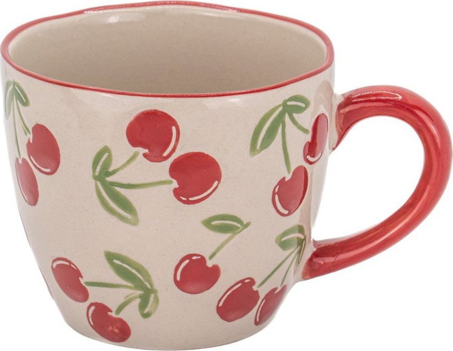 Béžový keramický hrnek 250 ml Cherries – Sass & Belle