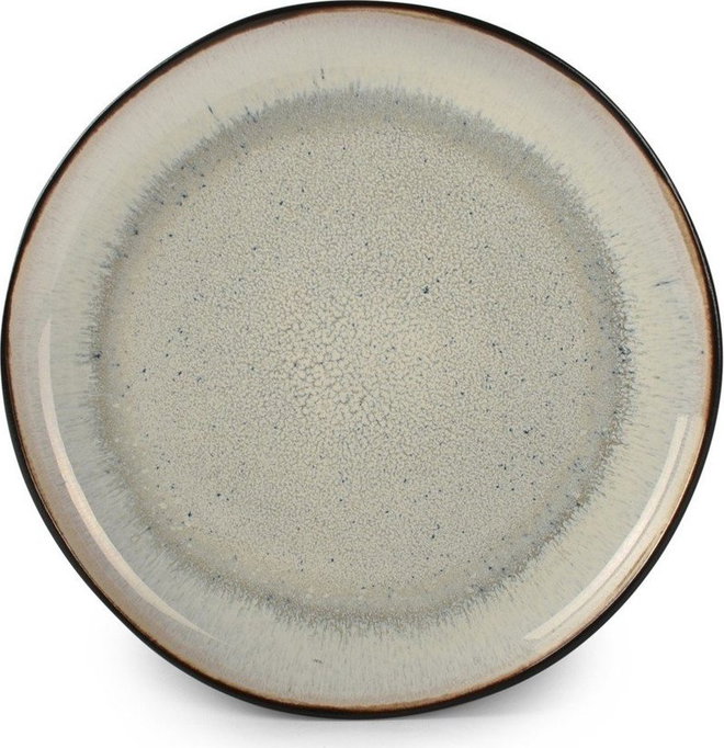 Černý/béžový dezertní talíř z kameniny ø 21,5 cm Lunar – Salt&Pepper