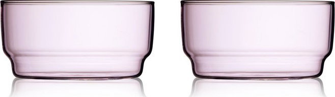 Růžové skleněné misky v sadě 2 ks 500 ml Torino – Lyngby Glas