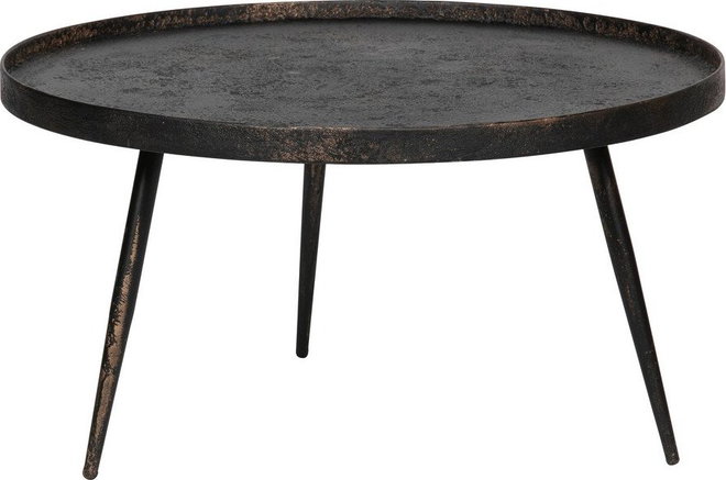 Černý konferenční stolek BePureHome Bounds, ø 76 cm