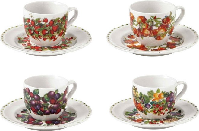 Bílé šálky v sadě 4 ks z kostního porcelánu 90 ml Le Primizie – Brandani