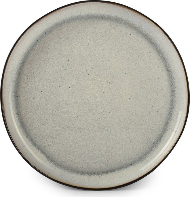 Černý/béžový talíř z kameniny ø 27 cm Lunar – Salt&Pepper