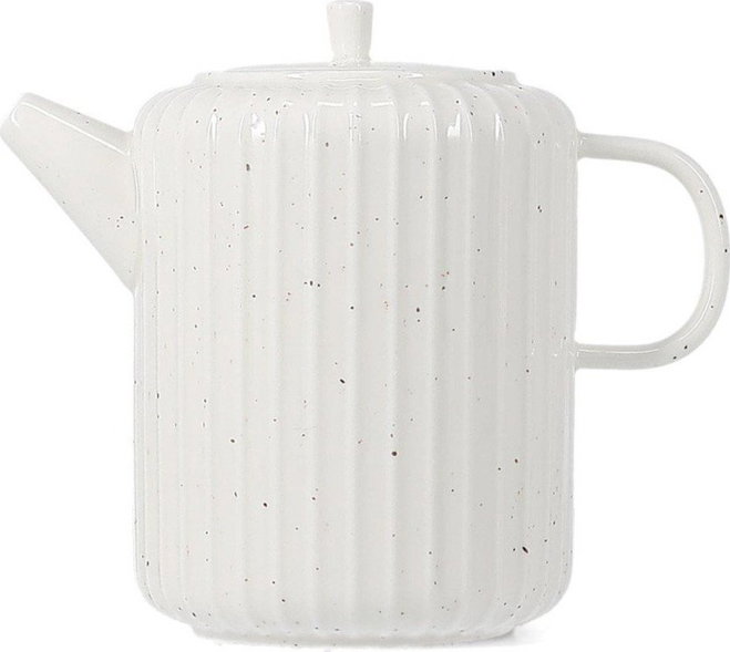 Bílá konvice na čaj z kostního porcelánu 540 ml Ora Gloss – Salt&Pepper