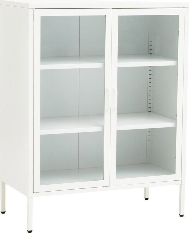 Bílá ocelová vitrína 80x102x40 cm Acier – Premier Housewares