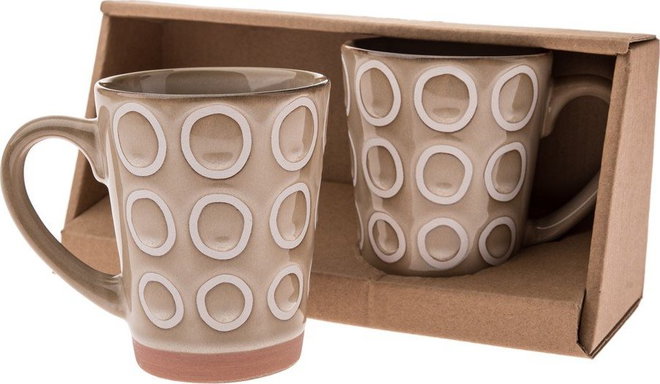 Modré keramické hrnky v sadě 2 ks 380 ml Rings – Dakls