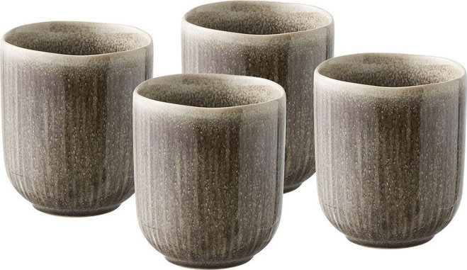 Šedobéžové kameninové šálky v sadě 4 ks 360 ml Viola – House Nordic