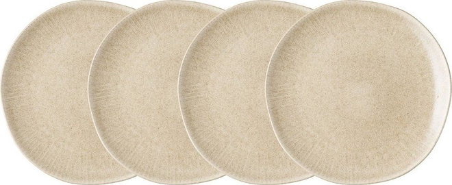 Šedobéžové talíře v sadě 4 ks z kameniny ø 21 cm Viola – House Nordic