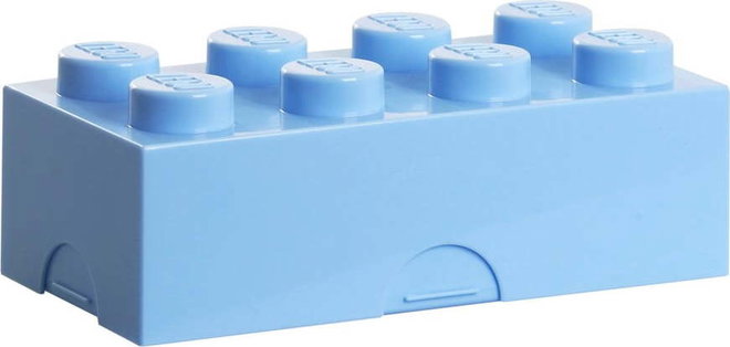 Světle modrý plastový dětský úložný box 20x10x7 cm – LEGO®