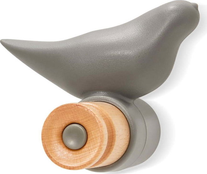 Šedý nástěnný háček Bonami Essentials Bird