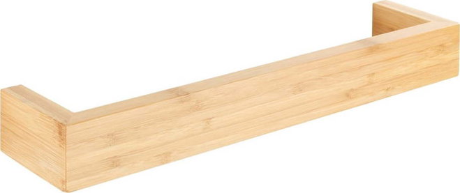Bambusový nástěnný držák na ručníky Wenko Light, šířka 40 cm