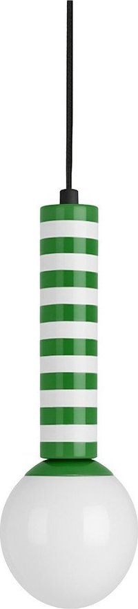 Zelené kovové závěsné svítidlo ø 12 cm Rayado Retro – Leitmotiv
