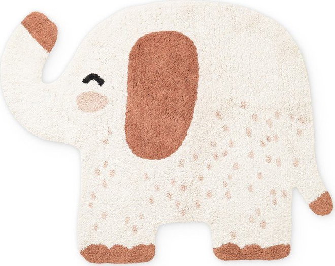 Hnědý/krémový pratelný/ručně tkaný bavlněný dětský koberec 95x120 cm Snuggle Emmi – Hanse Home