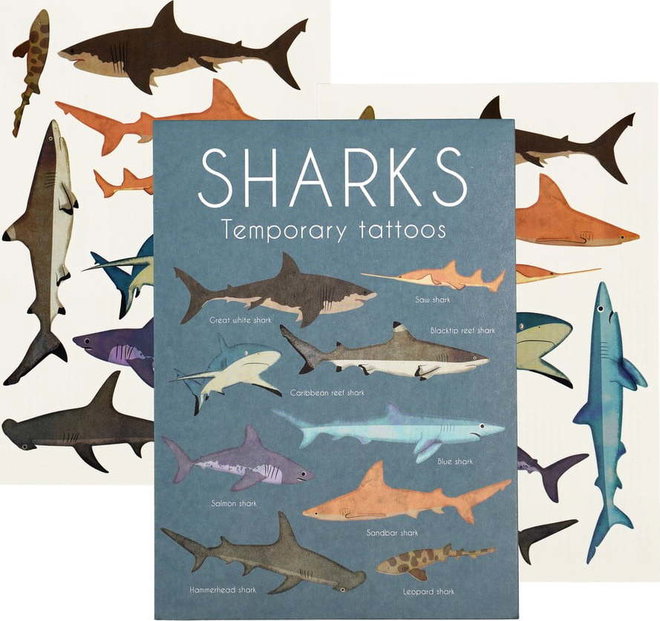 Dočasná tetování 2 ks Sharks – Rex London