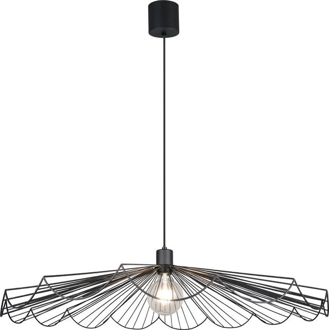 Černé kovové závěsné svítidlo s kovovým stínidlem ø 80 cm Margarita – Reality