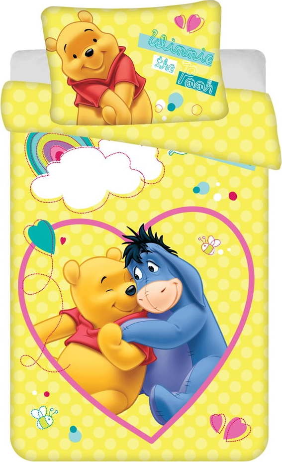 Žluté bavlněné dětské povlečení do postýlky 135x100 cm WTP "Smile" – Jerry Fabrics