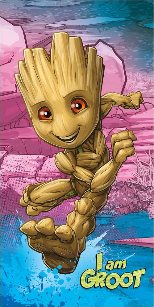 Bavlněná dětská osuška 70x140 cm Groot "I am groot" – Jerry Fabrics