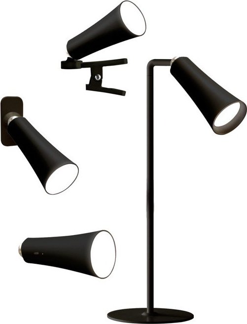 Černá LED stolní lampa (výška 47,5 cm) 4in1 – Brandani