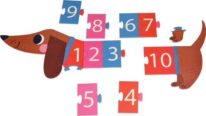 Puzzle (počet dílků 16) Sausage Dog – Rex London