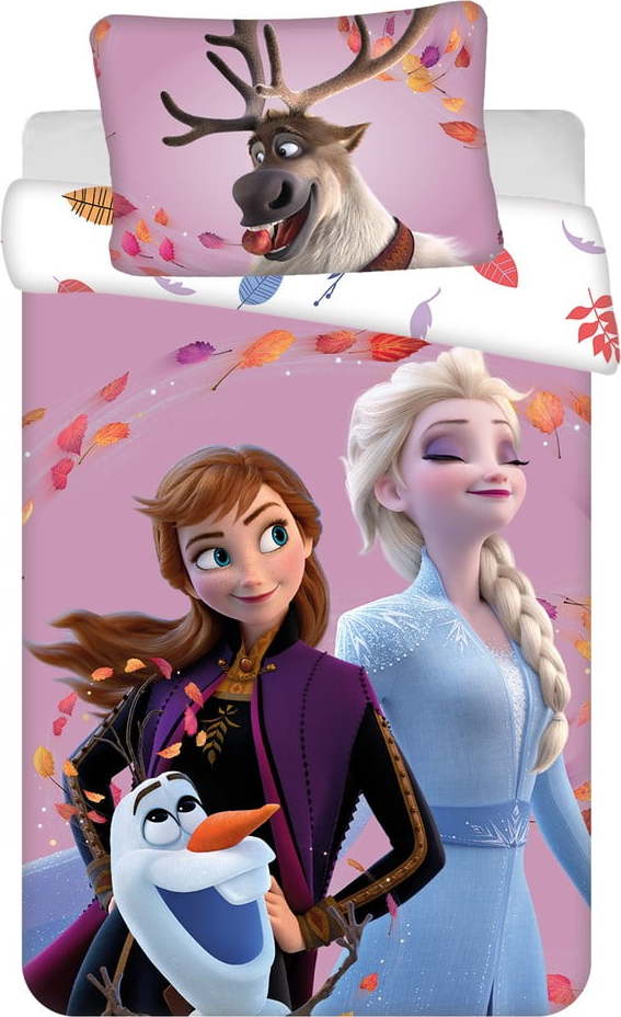 Bavlněné dětské povlečení do postýlky 100x135 cm Frozen "Wind" – Jerry Fabrics